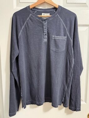 Lucky Brand Henley Long Sleeve Shirt - Slate Blue